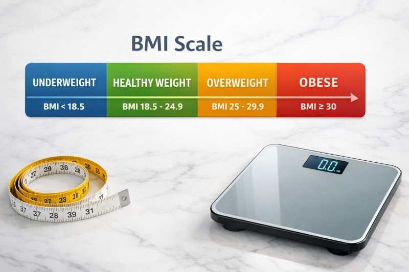 BMI Chart for Women by Age in kg and cm