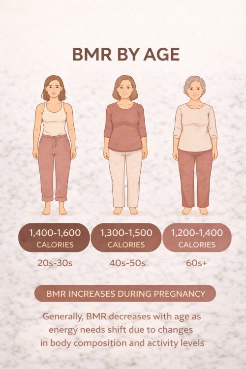 BMR by age for women