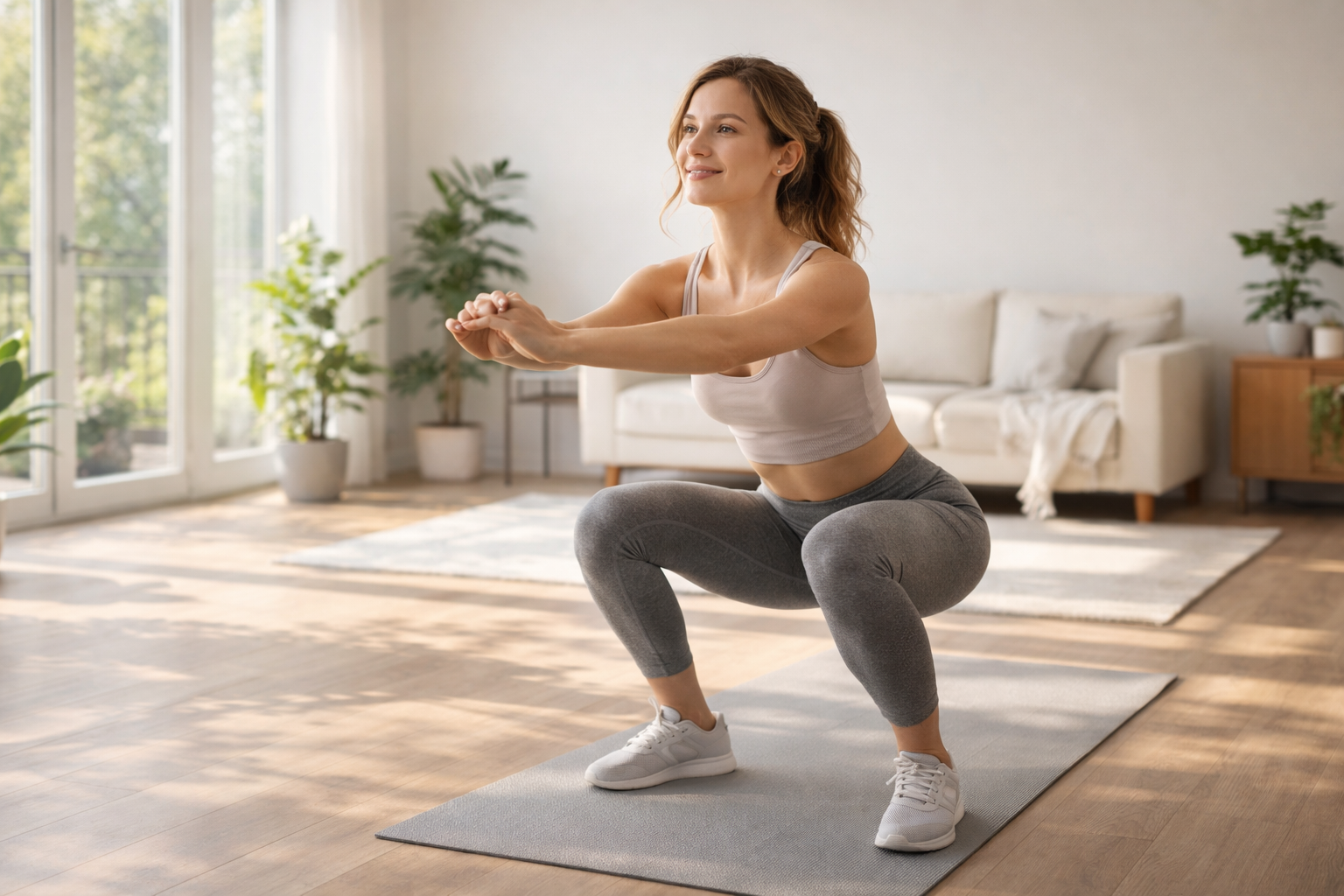 Spring fitness plan for beginners - 4 week home workout with no equipment