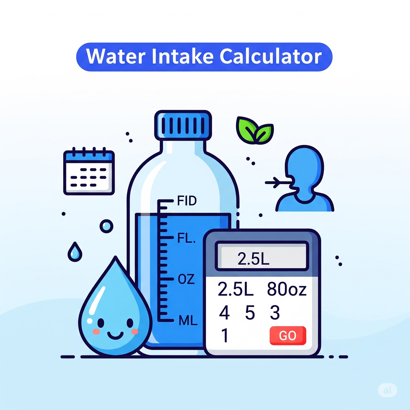 water intake calculator wellness